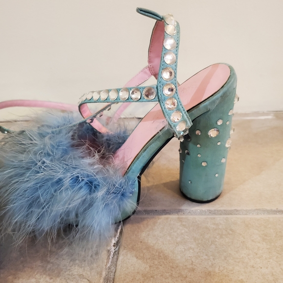 Boudior baby fluffy heels dollskill sugar thrillz blue - Picture 8 of 15
